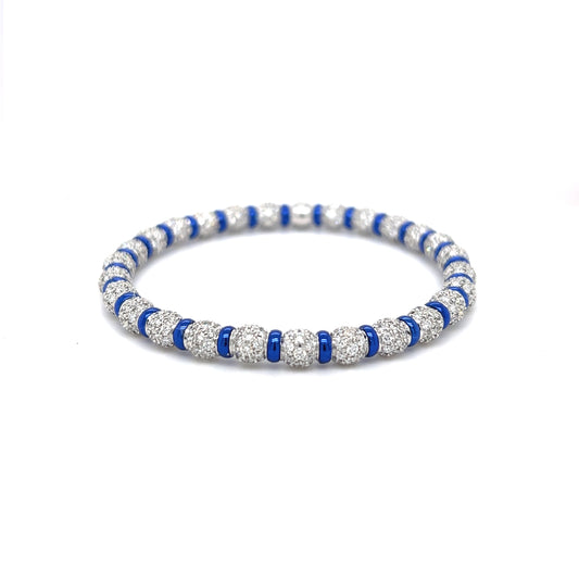 18k Blue Gold Full Pave White Diamond Bracelet