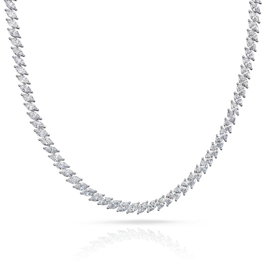 Marquise Diamond Tennis Necklace
