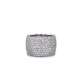 Pave White Diamond Ring