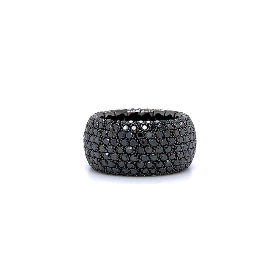 Pave Black Diamond Stretch Ring