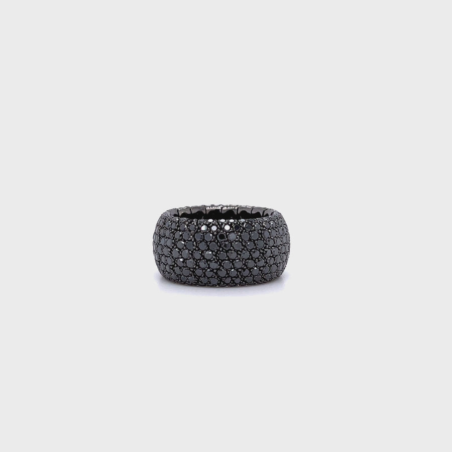 Pave Black Diamond Stretch Ring