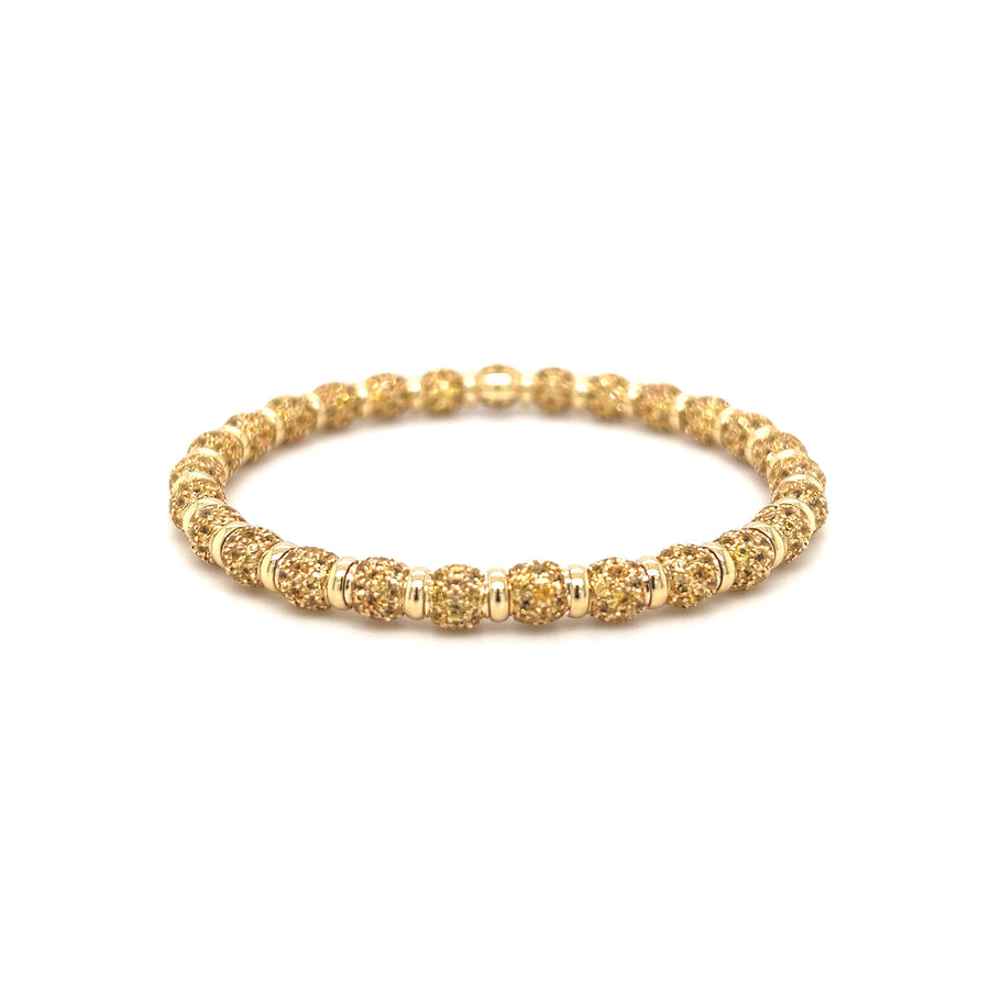 18k Colored Gold Full Pave Sapphire Bracelet