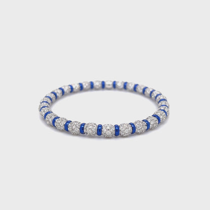 18k Blue Gold Full Pave White Diamond Bracelet